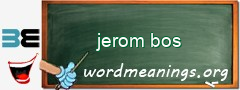 WordMeaning blackboard for jerom bos
